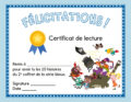 Certificats de lecture